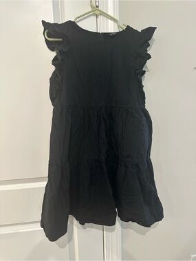 Express Girls' Black Ruffle-Sleeve Tiered Dress